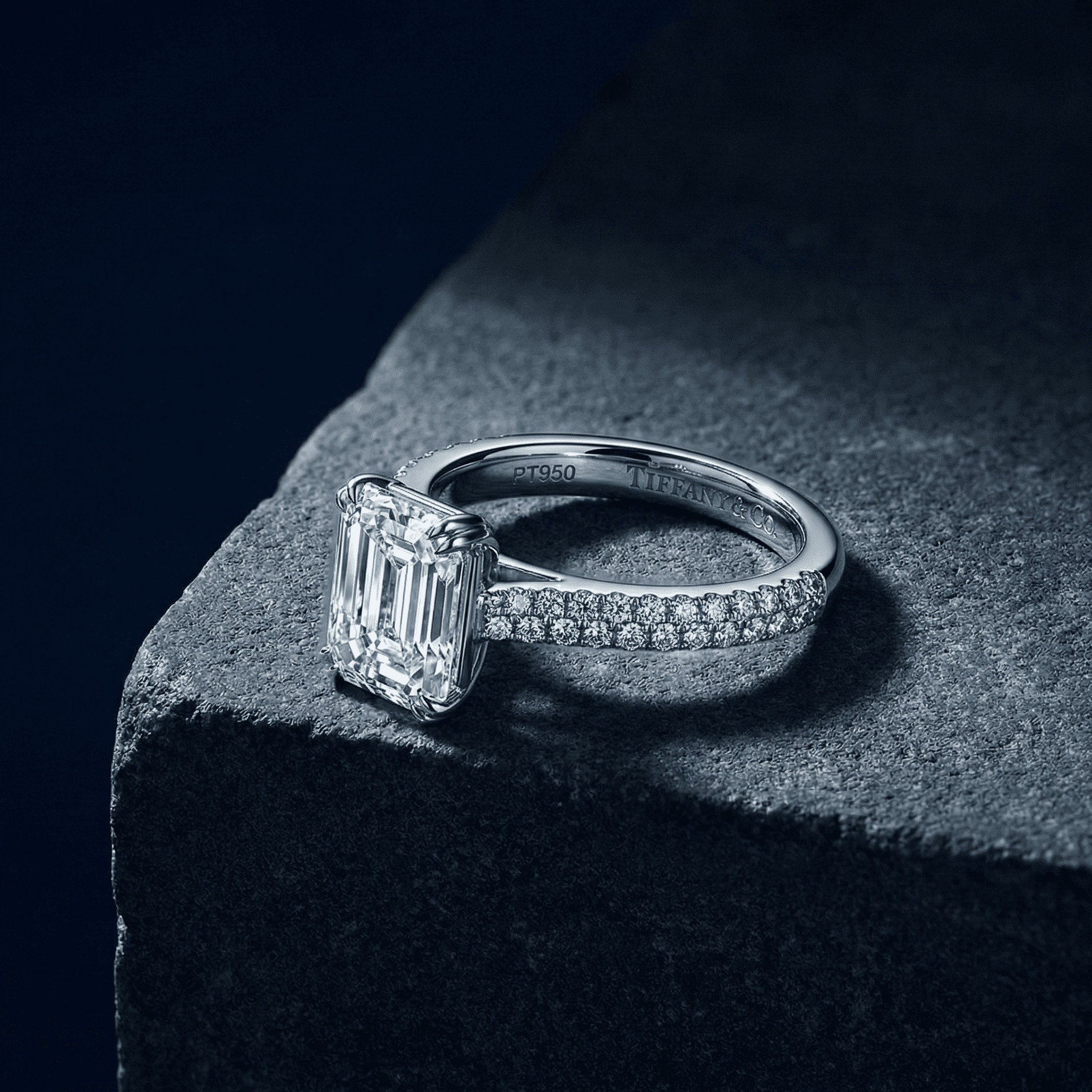 Close-up of fine jewelry under gemological inspection